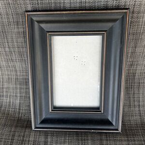 Hobby Lobby Black Distressed 4x6 Photo Frame Wide Molded Beveled Edge MDF